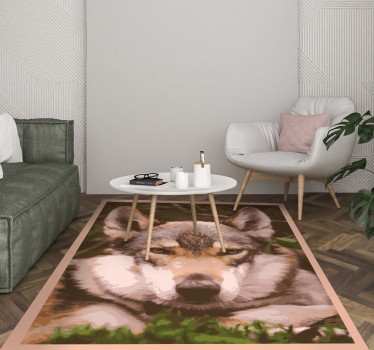 Tapete vinílico de animais desenho de cabeça de lobo - TenStickers