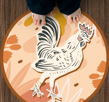 Tapete vinílico de animais galo encantador - TenStickers