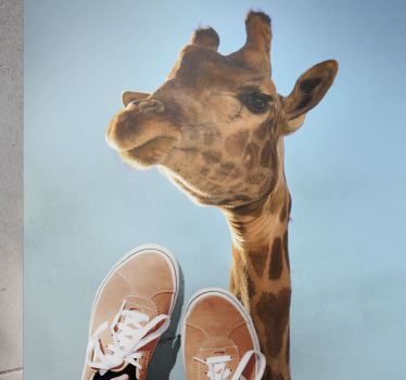 Tapete vinílico de animais foto de cabeça de girafa - TenStickers