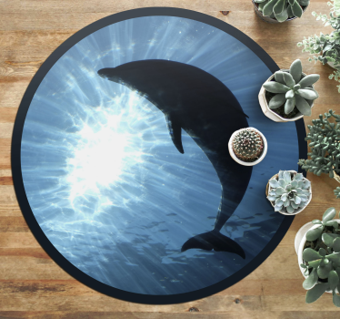 Tapete vinílico de animais golfinho espirrando - TenStickers