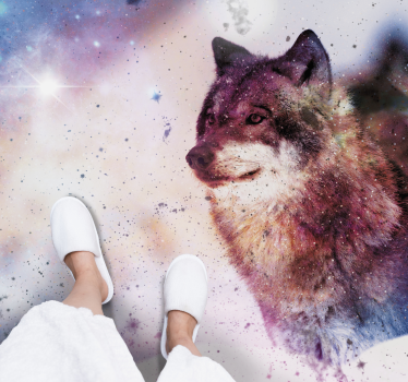 Tapete vinílico de animais imagem do lobo cósmico - TenStickers