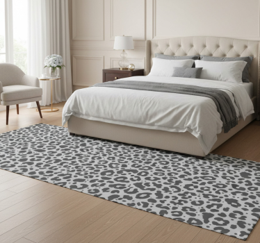 Tapete vinílico estampa de animal leopardo cinza clássico - TenStickers