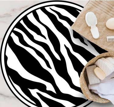 Tapete vinílico estampa de animal linhas de zebra chiques - TenStickers
