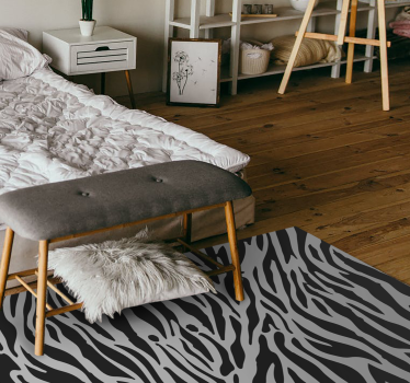 Tapete vinílico estampa de animal listras com padrão zebra - TenStickers