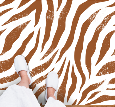 Tapete vinílico estampa de animal listras de zebra rústicas - TenStickers