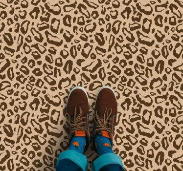 Tapete vinílico estampa de animal motivo de leopardo marrom - TenStickers