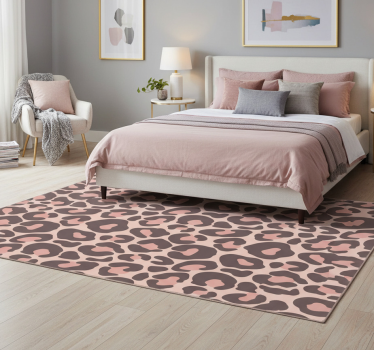 Tapete vinílico estampa de animal onça rosa - TenStickers