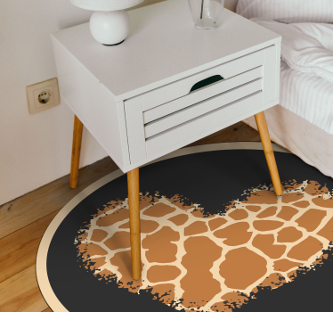 Tapete vinílico estampa de animal girafa coração - TenStickers