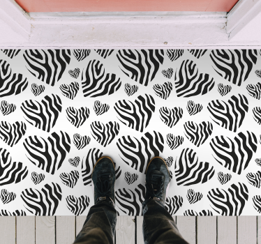 Tapete vinílico estampa de animal padrão de listras de zebra - TenStickers