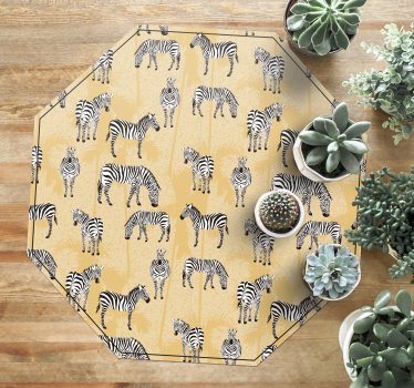 Tapete vinílico estampa de animal padrão de safári zebra - TenStickers