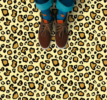 Tapete vinílico estampa de animal padrão leopardo divertido - TenStickers