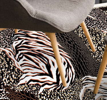 Tapete vinílico estampa de animal padrões de zebra marcantes - TenStickers