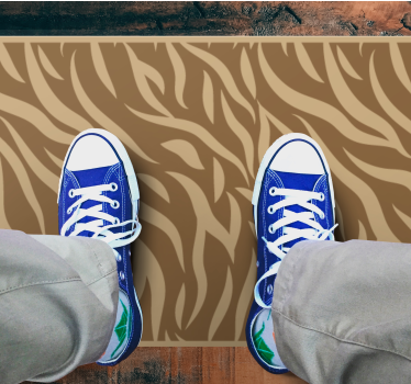 Tapete vinílico estampa de animal padrões de zebra marrom - TenStickers