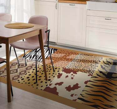 Tapete vinílico estampa de animal padrões estilo safari - TenStickers