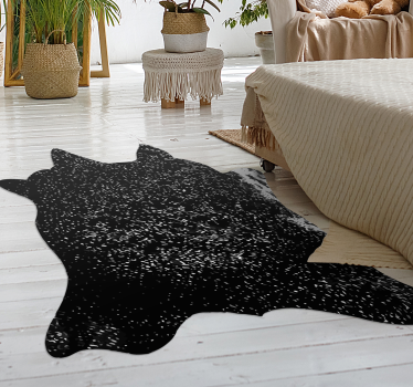 Tapete vinílico estampa de animal pele de vaca malhada preta - TenStickers