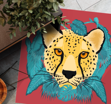 Tapete vinílico de animais retrato de gato selvagem - TenStickers
