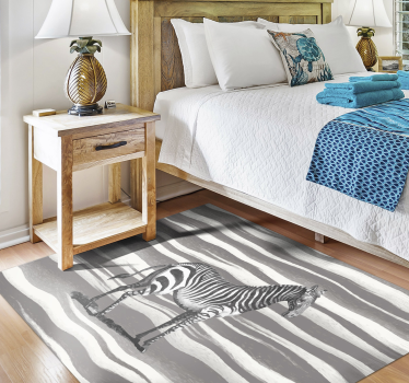 Tapete vinílico estampa de animal zebra listrada - TenStickers