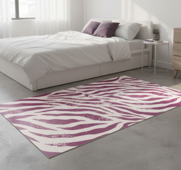 Tapete vinílico estampa de animal zebra roxa e branca - TenStickers