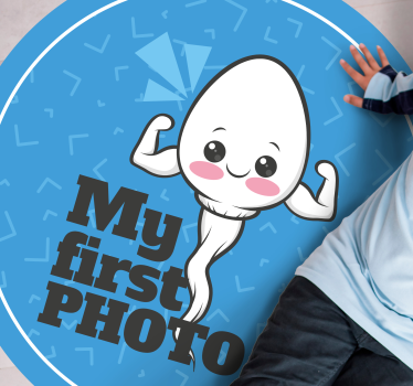 Tapete vinílico frases e textos minha primeira foto - TenStickers