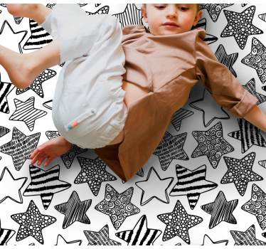 Tapete vinílico para bebés padrão de estrela elegante - TenStickers