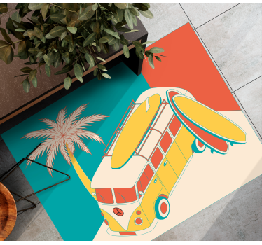 Tapete vinílico eventos aventura de van de surfe - TenStickers