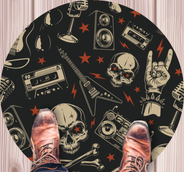 Tapete vinílico juvenil estilo de música rock - TenStickers