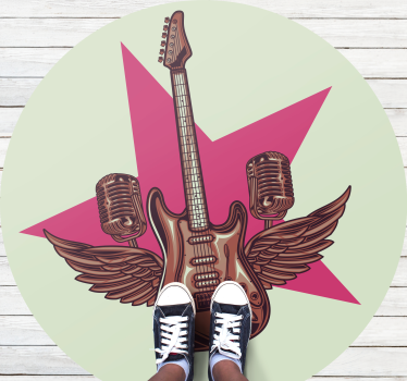 Tapete vinílico juvenil homenagem a estrela do rock - TenStickers