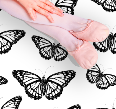 Tapete vinílico juvenil emblema de borboleta - TenStickers