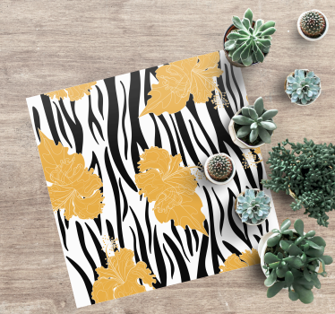 Tapete vinílico estampa de animal padrão zebra jungle - TenStickers