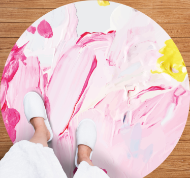 Tapete vinílico juvenil com espirais rosas abstratas - TenStickers