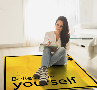Tapete vinílico frases e textos acredite em você motivação - TenStickers