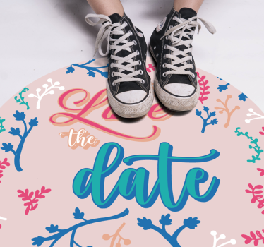 Tapete vinílico frases e textos adorei a data - TenStickers