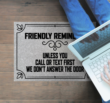 Tapete vinílico frases e textos alerta de lembrete amigável - TenStickers