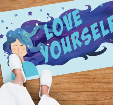 Tapete vinílico frases e textos ame a si mesmo ilustração - TenStickers