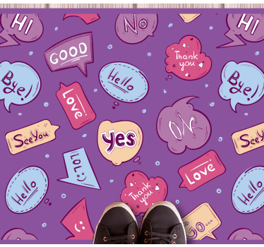 Tapete vinílico frases e textos bolhas de mensagem coloridas - TenStickers