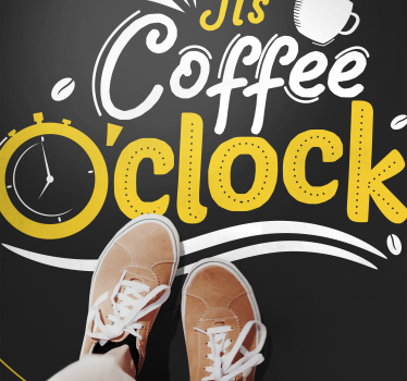 Tapete vinílico frases e textos café da manhã - TenStickers