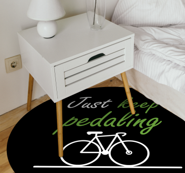 Tapete vinílico frases e textos continue pedalando - TenStickers