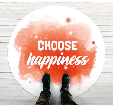 Tapete vinílico frases e textos escolha a felicidade - TenStickers