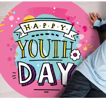 Tapete vinílico frases e textos feliz dia da juventude - TenStickers