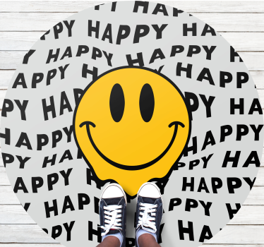 Tapete vinílico juvenil gráfico de sorriso feliz - TenStickers