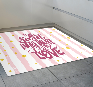 Tapete vinílico frases e textos ingrediente secreto amor - TenStickers