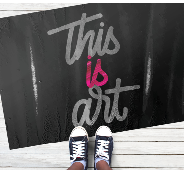 Tapete vinílico frases e textos isso é arte - TenStickers