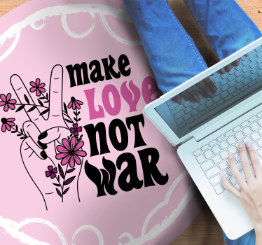 Tapete vinílico frases e textos mensagem de amor pacífica - TenStickers