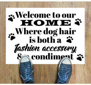 Tapete vinílico hall de entrada pelo de cachorro é acessório - TenStickers