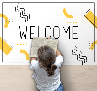 Tapete vinílico frases e textos mensagem de saudação - TenStickers