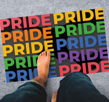 Tapete vinílico frases e textos orgulho colorido - TenStickers