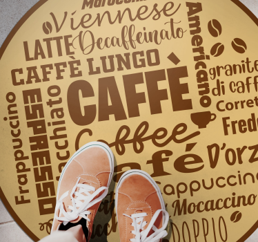 Tapete vinílico frases e textos peça central de café - TenStickers
