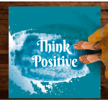 Tapete vinílico frases e textos pense positivo - TenStickers