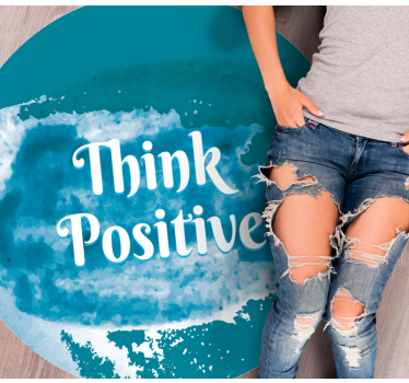 Tapete vinílico frases e textos pense positivo agora - TenStickers