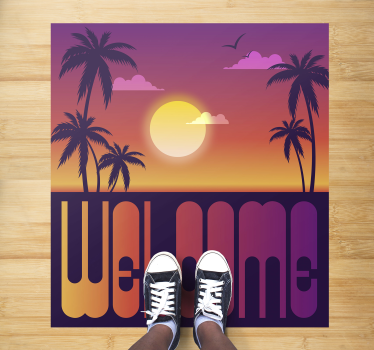Tapete vinílico frases e textos pôr do sol tropical - TenStickers